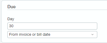 Sage Intacct terms due date settings