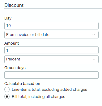 Sage Intacct terms discount configuration