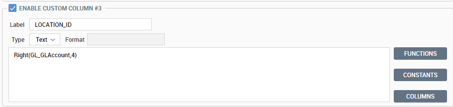 ProWork custom settings offset account