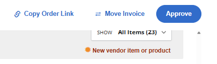 MarginEdge approve invoice button