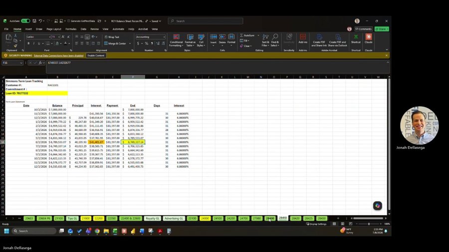Sage Intacct side-by-side P&L report showing locations across columns