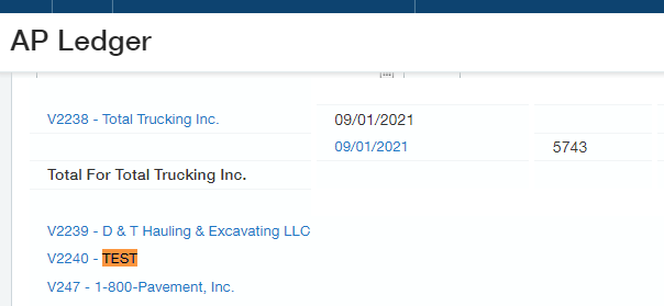 Sage Intacct bill entry vendor dropdown without inactive vendor